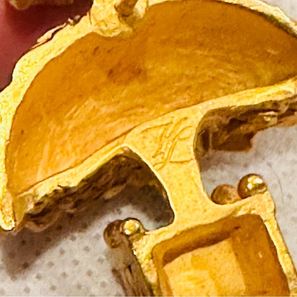 KARL LAGERFELD Topiary tree, brooch, matte gold, Chanel designer, vintage - Picture 3 of 4